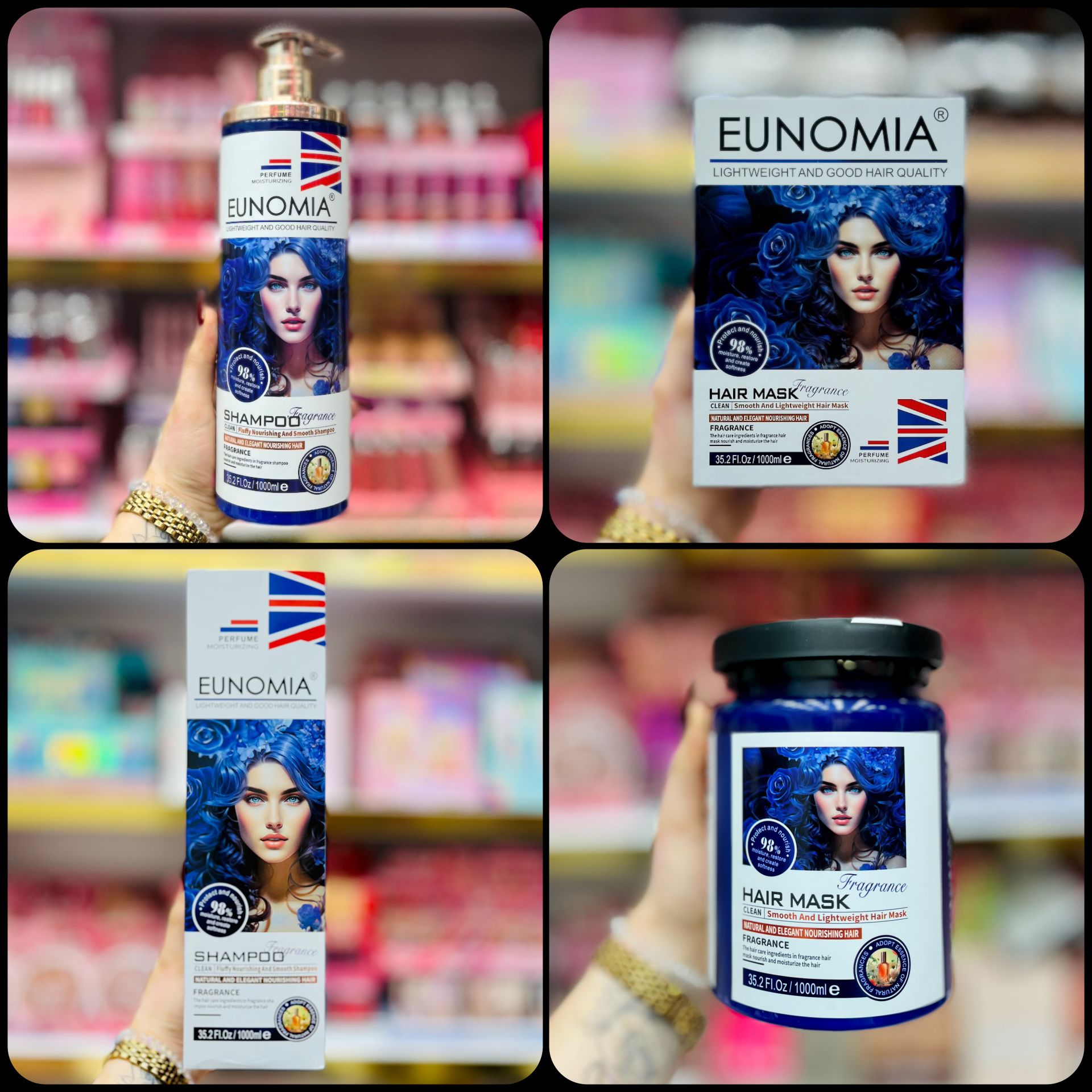 ست شامپو و ماسک مو فری سولفات EUNOMIA ارسال رایگان
