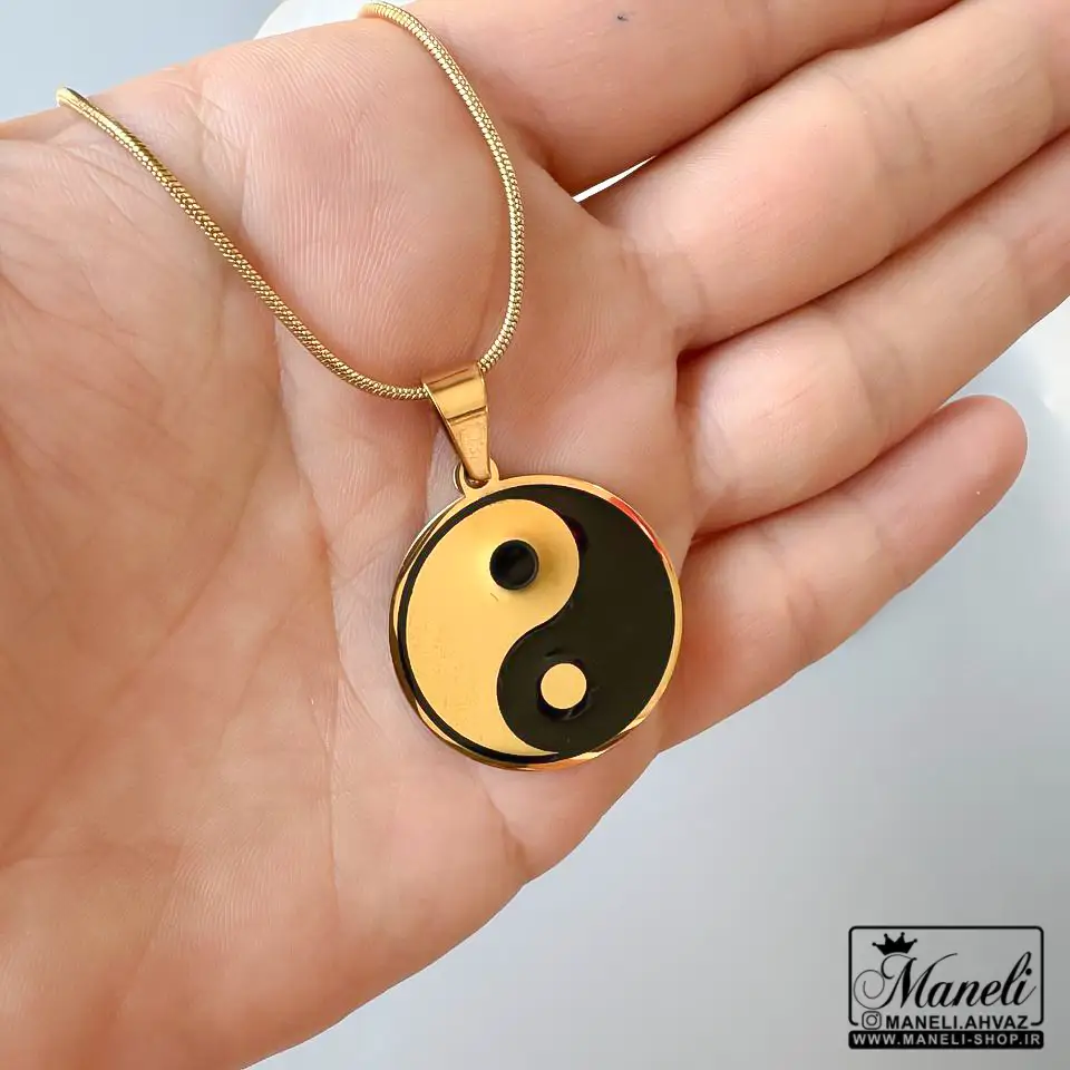 گردنبند یین و یانگ طلایی yin yang – نماد تعادل و انرژی مثبت 14040105