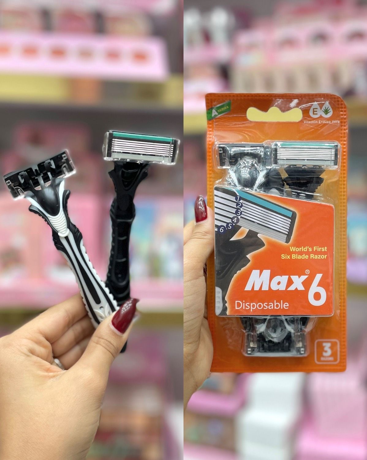 تیغ اصلاح شش لبه مدل 3max6عدد در هر بسته ارسال رایگان