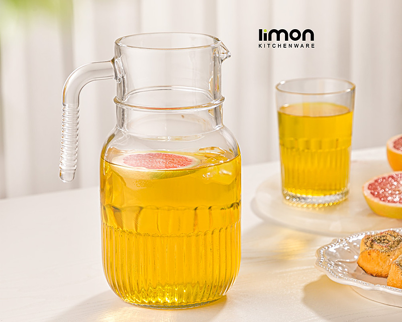 پارچ شیشه ای شیار دار ليتر ‎1/5‎‎ کد 2299 لیمون