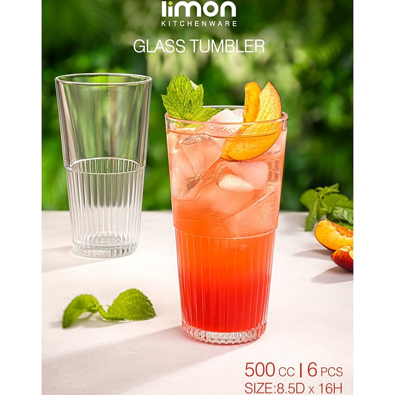 لیوان شیشه ای 500 cc لیمون 244800