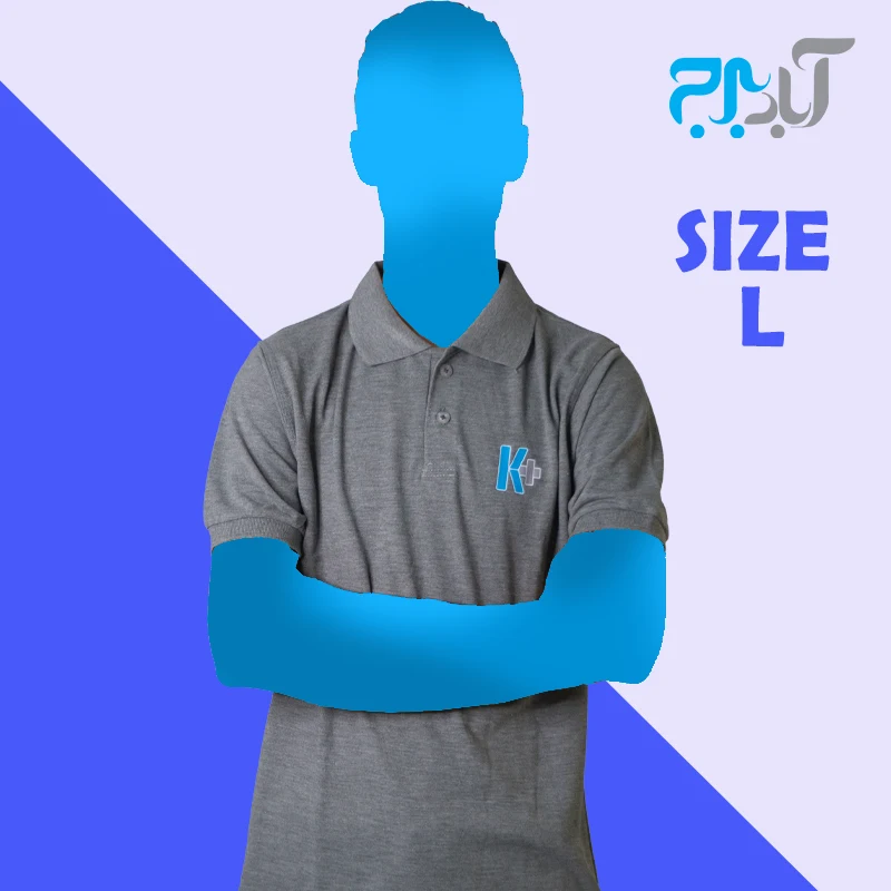 تیشرت یقه دار جودون با چاپ +k سایز لارج (L)