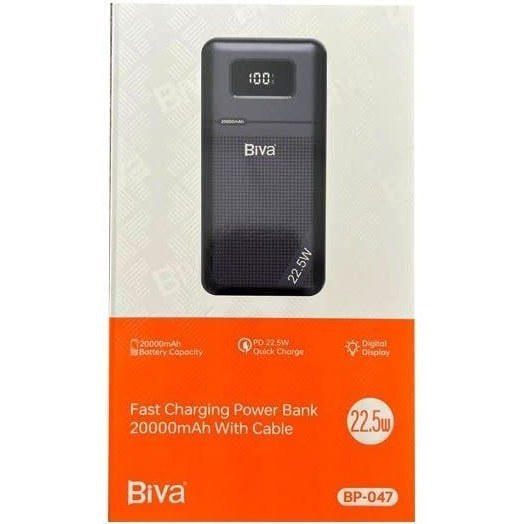 پاوربانک 20000 میلی آمپر 22.5 وات بیوا مدل BP-047