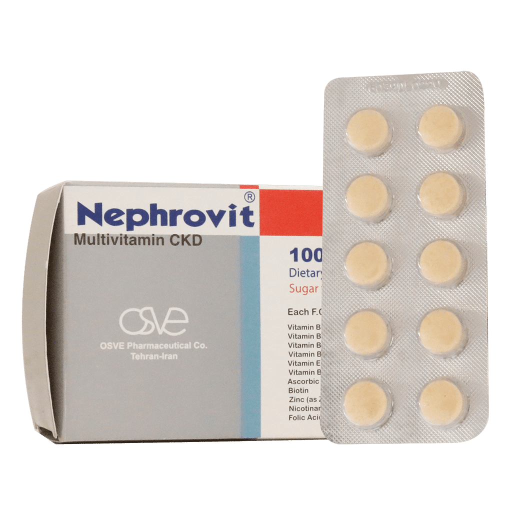 قرص مولتی ویتامین CKD نفروویت اسوه ۱۰۰ عدد