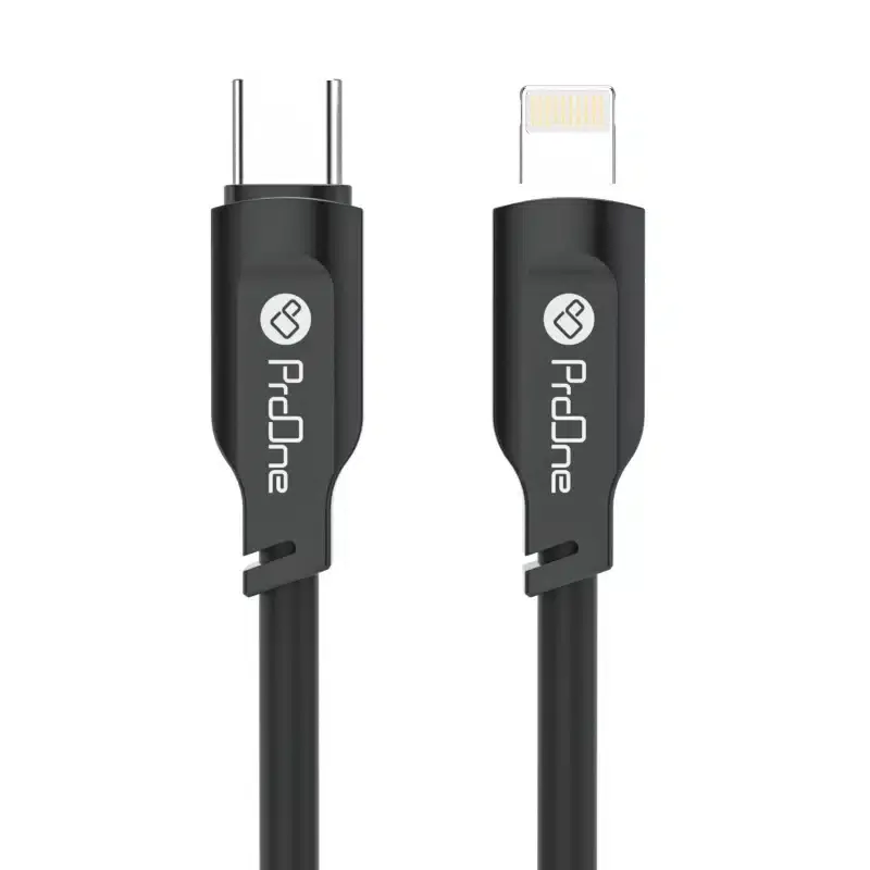 کابل شارژ و انتقال داده Lightning به Type-C پرووان مدل PCC143 توان 27 وات