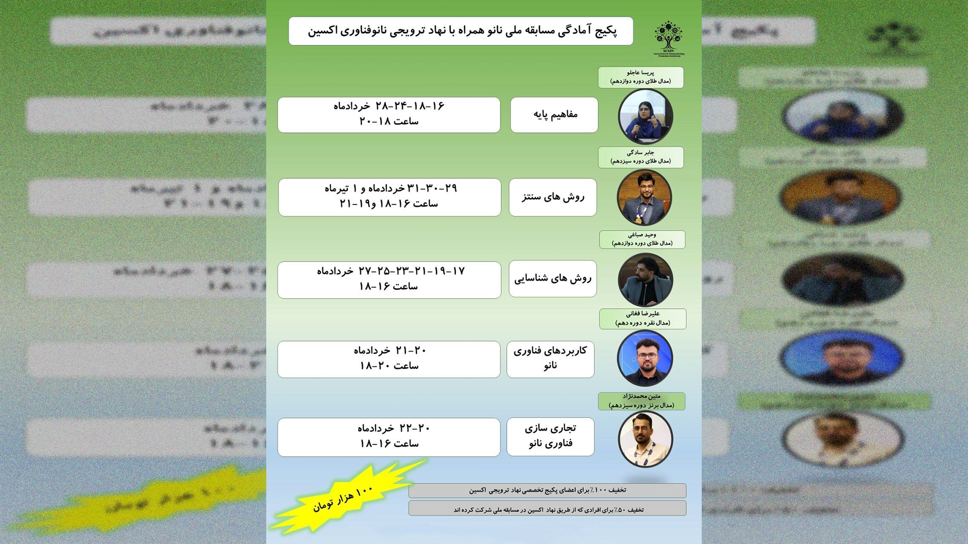 پکیج منابع مسابقه ملی نانو همراه با نهاد ترویجی اکسین 1404