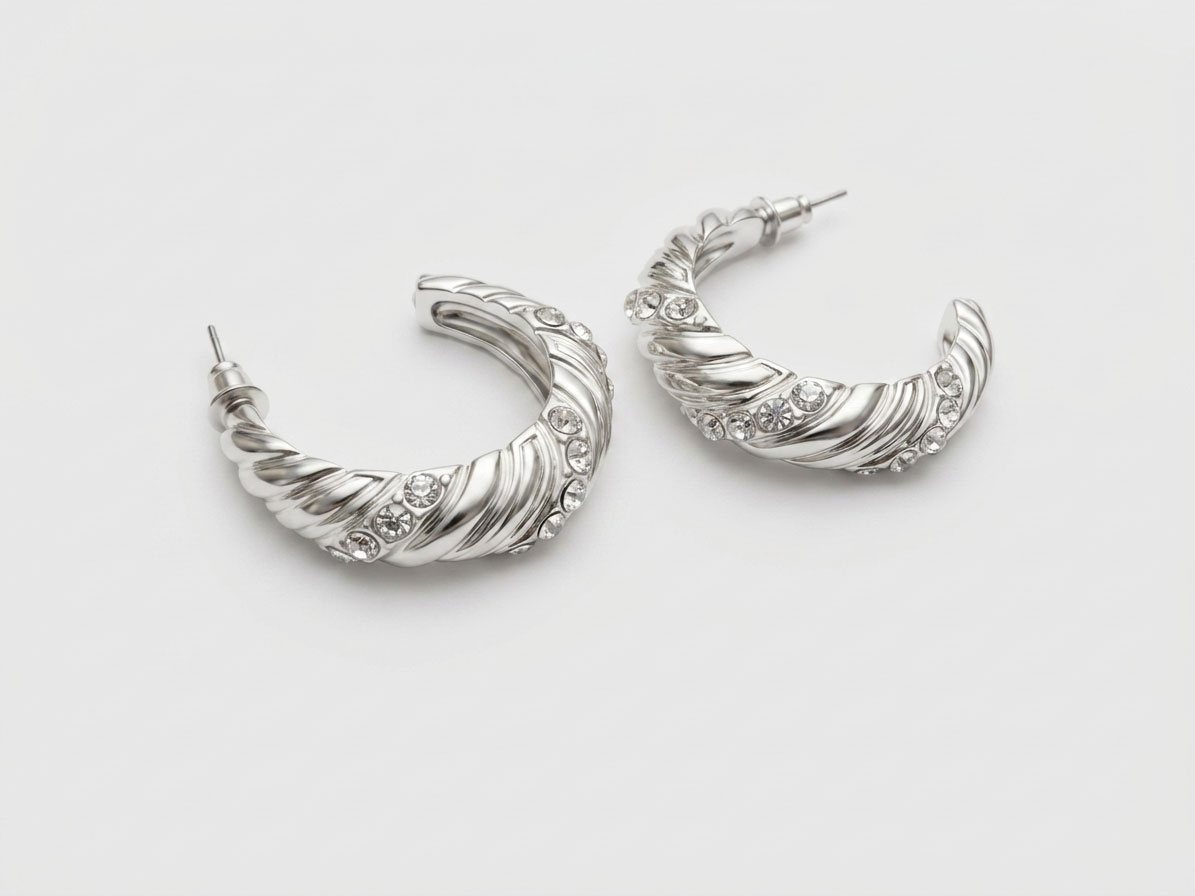 گوشواره نیم حلقه کد 2011