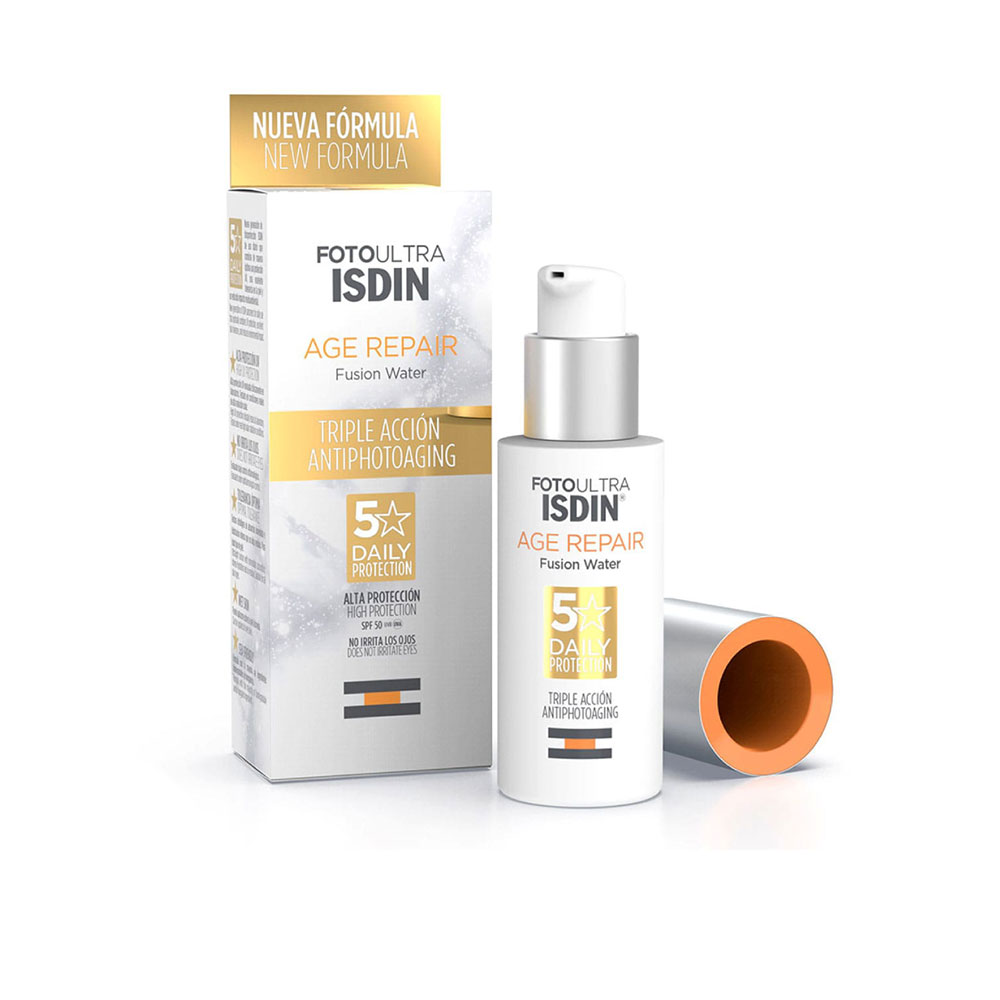 ضد آفتاب بی رنگ ایزدین ISDIN مدل ایج ریپیر فیوژن واتر AGE REPAIR FUSION WATER | ضد چروک