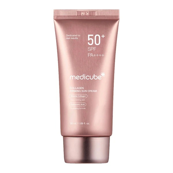 ضد آفتاب تون آپ کلاژن مدی کیوب ضد چروک و روشن کننده Medicube Deep Collagen Firming Sunscreen SPF50+