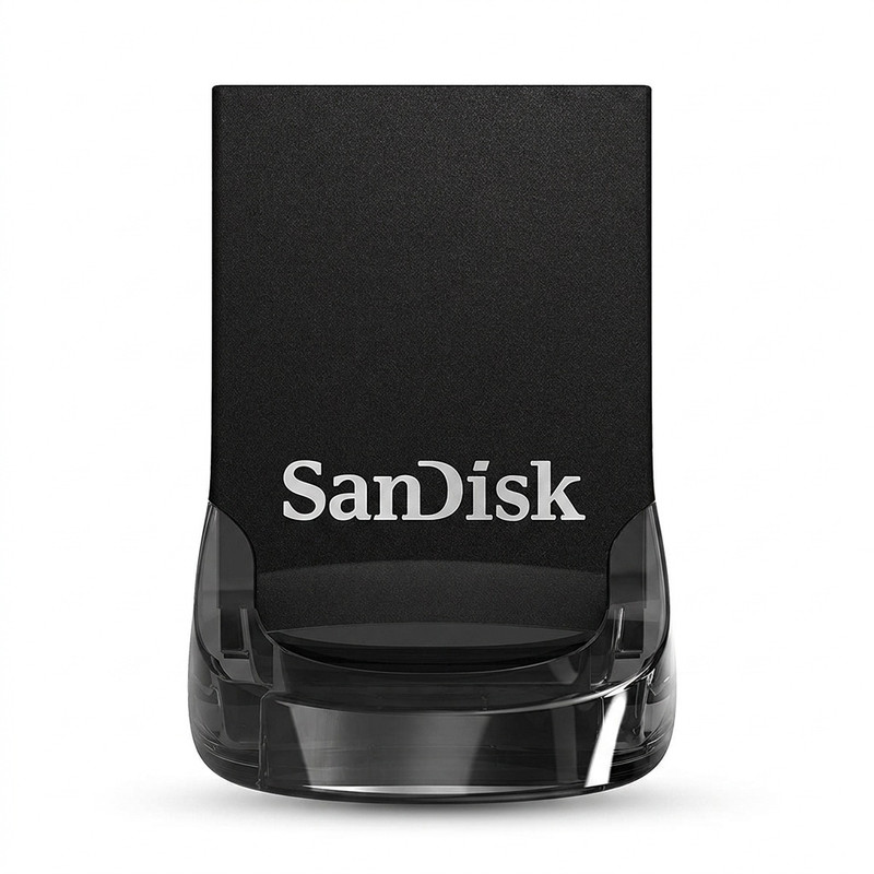 فلش مموری سن دیسک مدل ULTRA FIT USB 3.1 ظرفیت 64 گیگابایت با سرعت خواندن 130 مگابایت بر ثانیه، طراحی فوق کوچک، نرم‌افزار امنیتی SanDisk SecureAccess و بازیابی فایل RESCUEPRO Deluxe، مناسب ضبط خودرو و تلویزیون - مشکی
