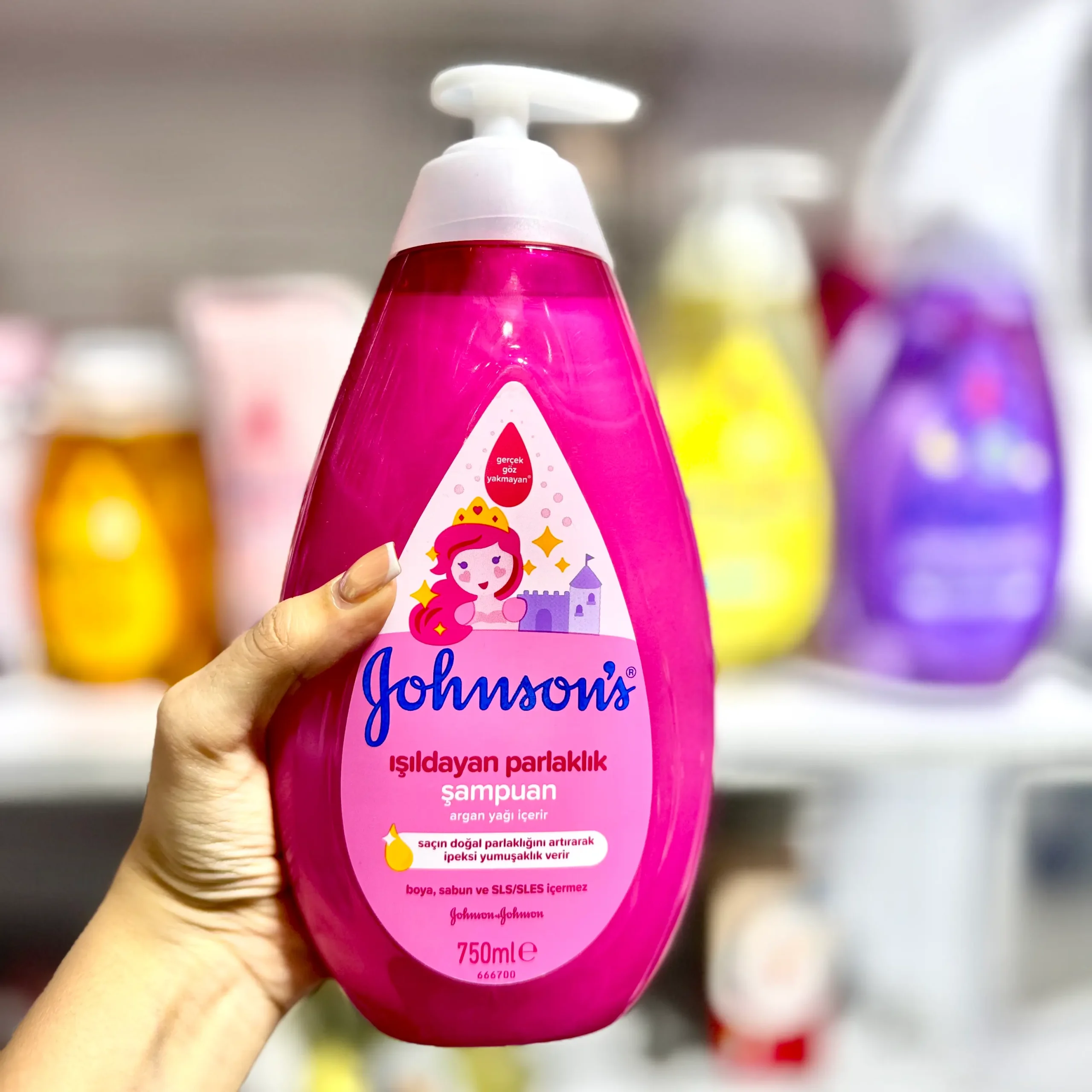 شامپو آرگان جانسون 750 میل پمپی