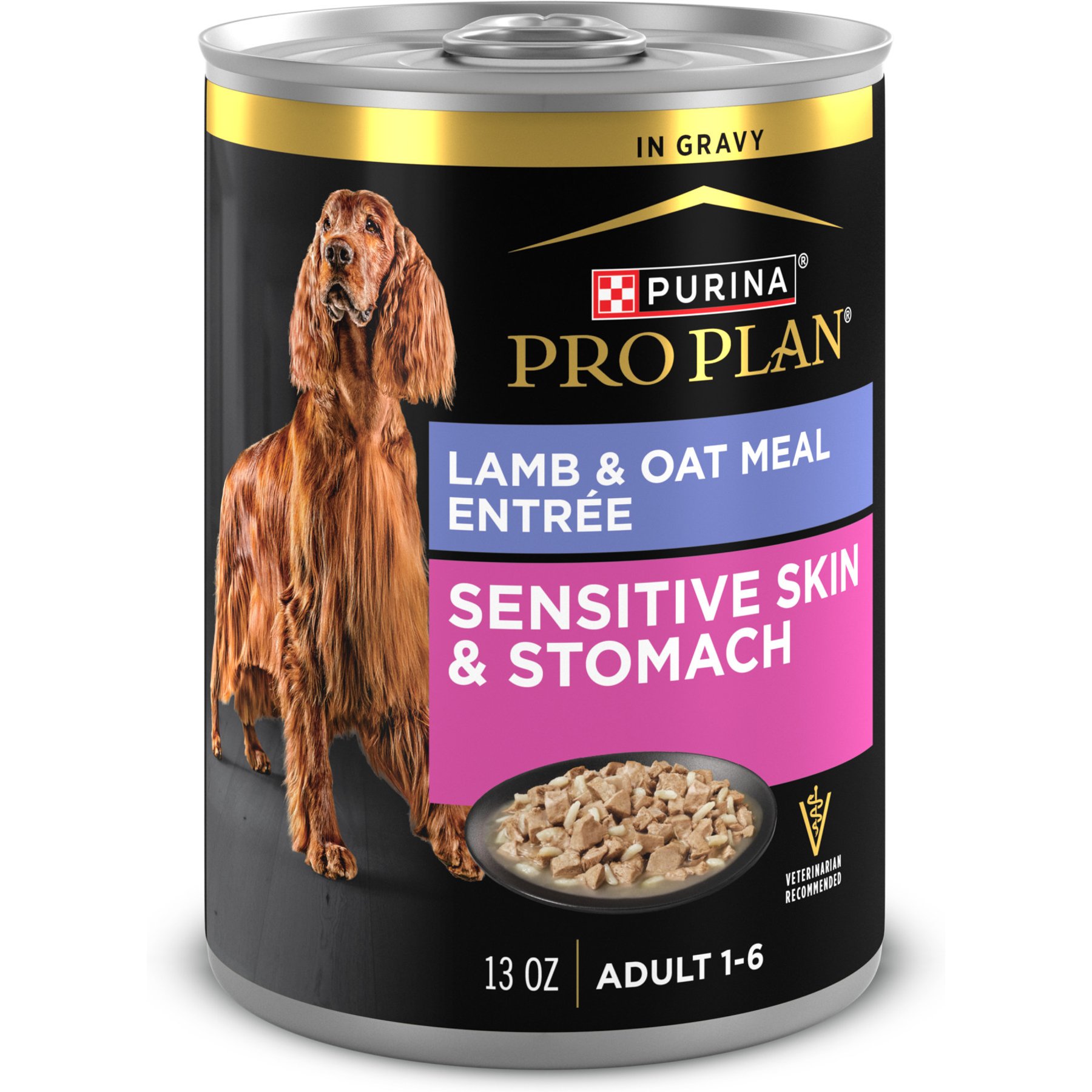 کنسرو تکه ای پورینا پرو پلن سگ بالغ سنسیتیو گوشت بره و جو دوسر ۱۲ عدد ۳۶۹ گرمی | Purina Pro Plan Sensitive Lamb & Oat 12x13oz