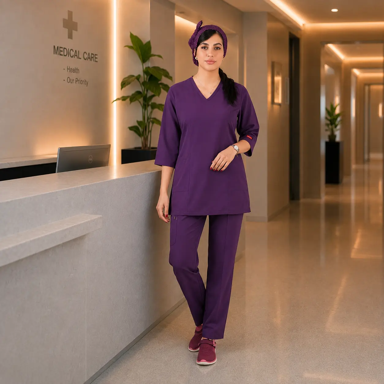 تونیک شلوار مدل (U-flex) بنفش