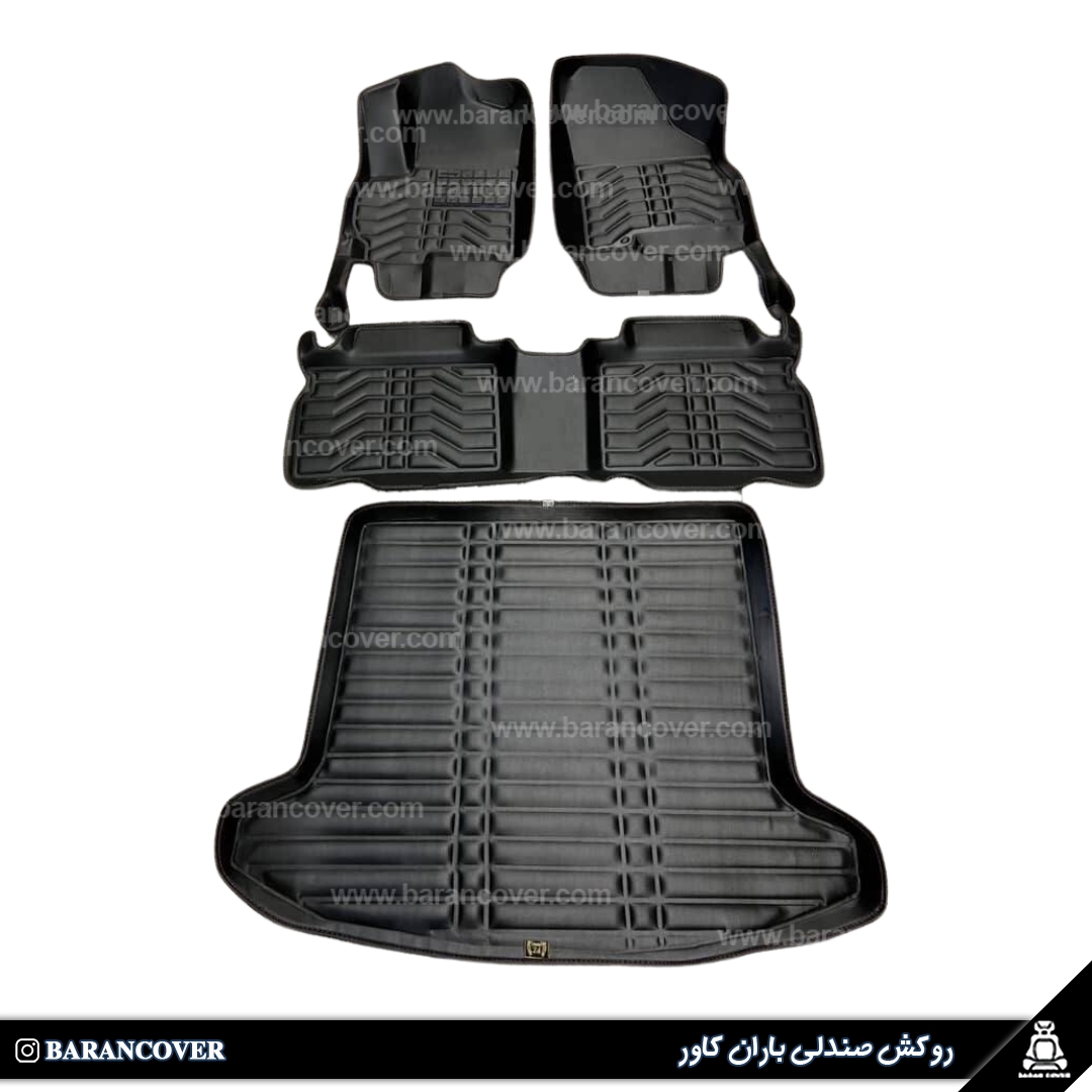 کفپوش و کفی صندوق پنج بعدی تیگو 8 پرو و پرومکس چرم رنگ مشکی