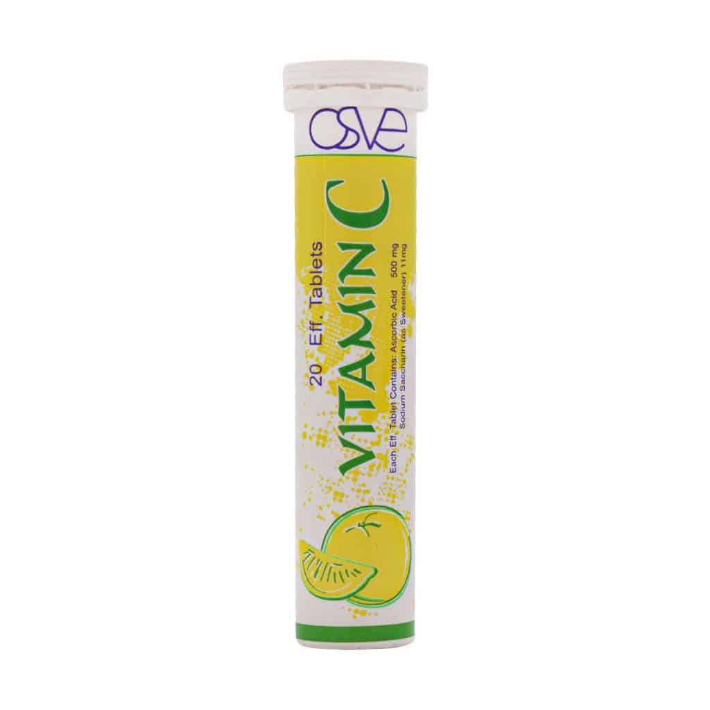 قرص جوشان ویتامین C 500 میلی گرم اسوه 20 عدد