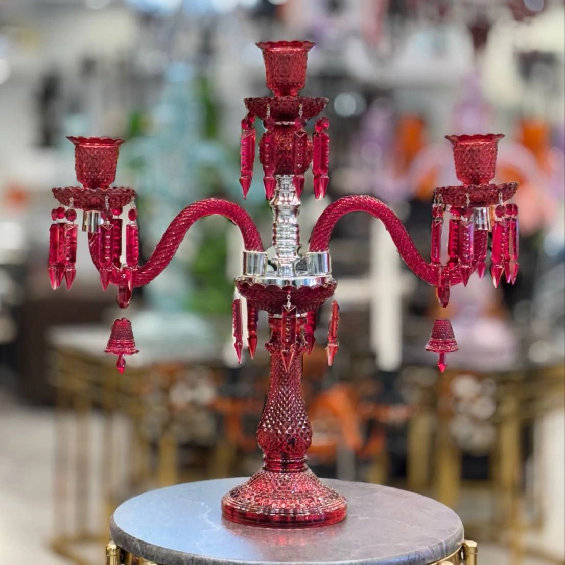 شمعدان سلطنتی 3 شعله باکارات | جاشمعی جدید کد 299