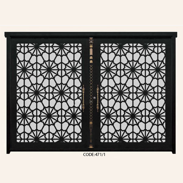 درب پارکینگ فلزی CNC طرح 471