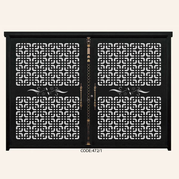 درب پارکینگ فلزی CNC طرح 472