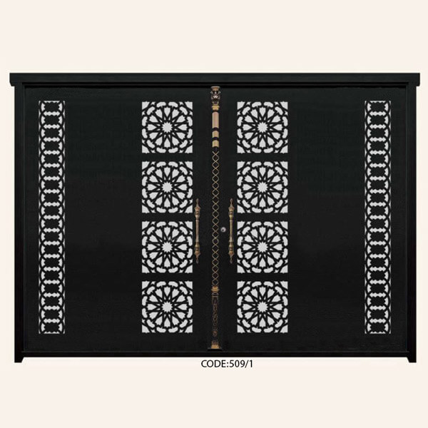 درب پارکینگ فلزی CNC طرح 509
