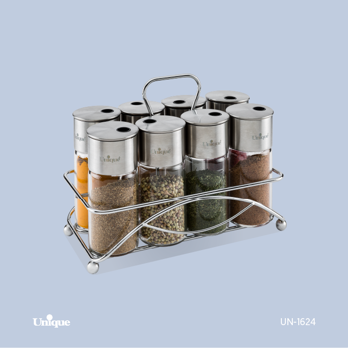 جاادویه  استیل 8 عددی مستطیل یونیک 1624