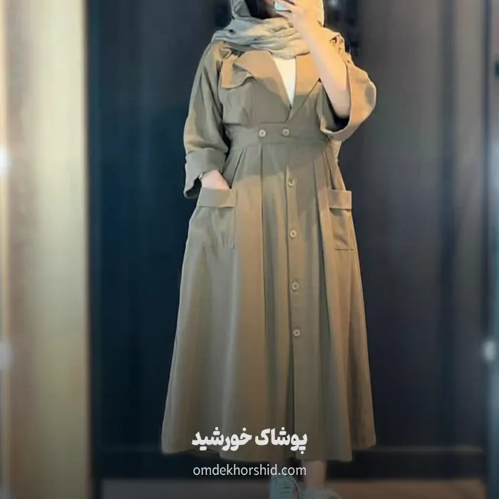مانتو کفتان جلو دکمه