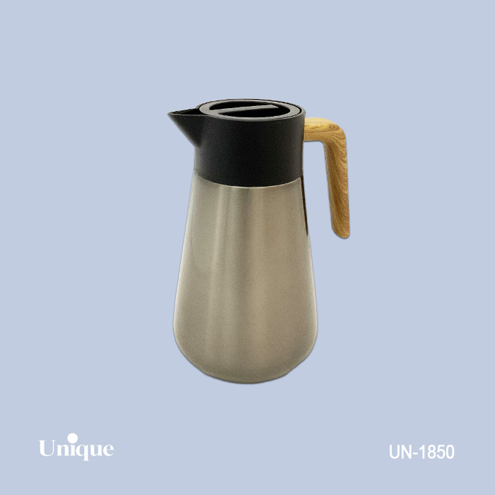 فلاسک استیل دسته چوب 1 لیتر فانتزی یونیک 1850