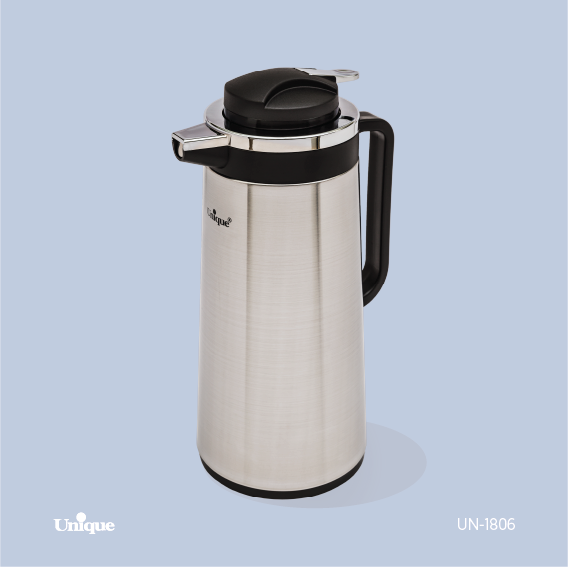 فلاسک شیشه بدنه استیل 1.6 لیتر یونیک 1806