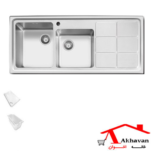 سینک ظرفشویی توکار کد 304S اخوان