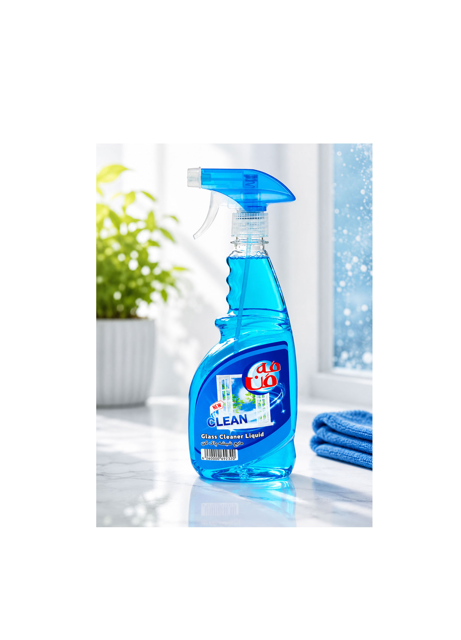 شیشه پاک کن 500گرمی مه من 15عددی