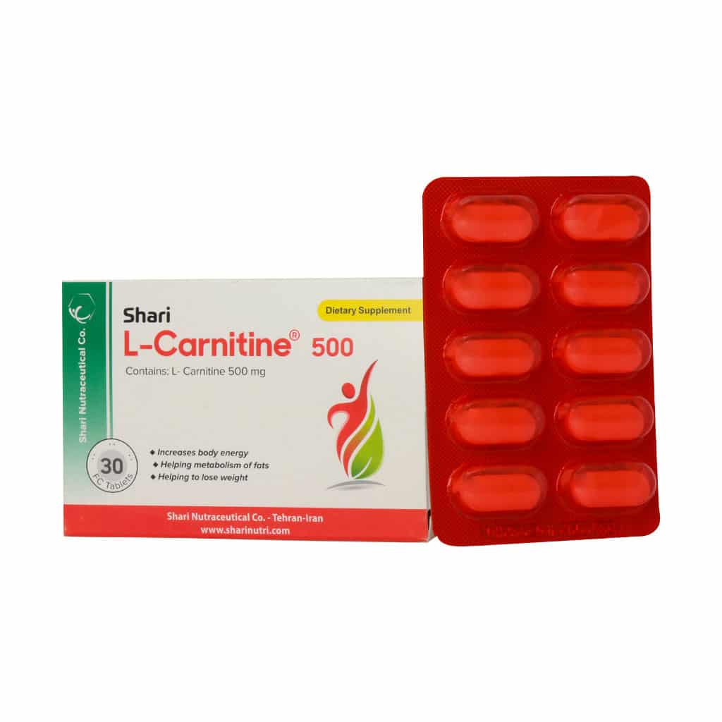 قرص ال کارنیتین 500 میلی گرم شاری 30 عدد