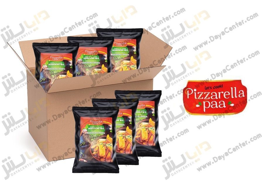 ادویه سیب زمینی سرخ کرده سیر و سبزیجات پیزارلا پا کارتن 25 عددی