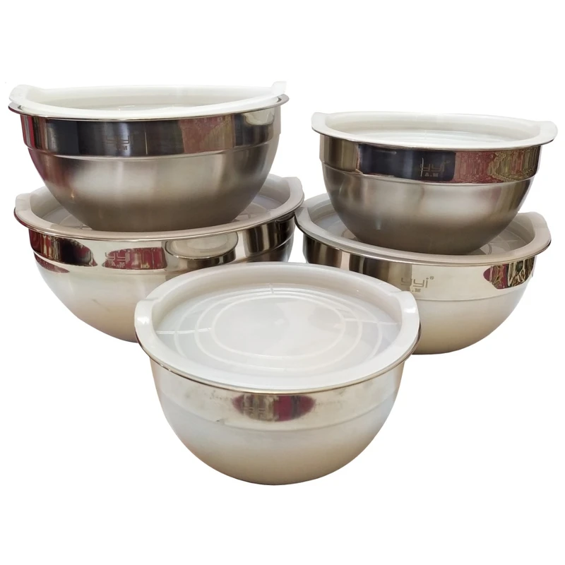 لگن استیل در دار 5 پارچه yy