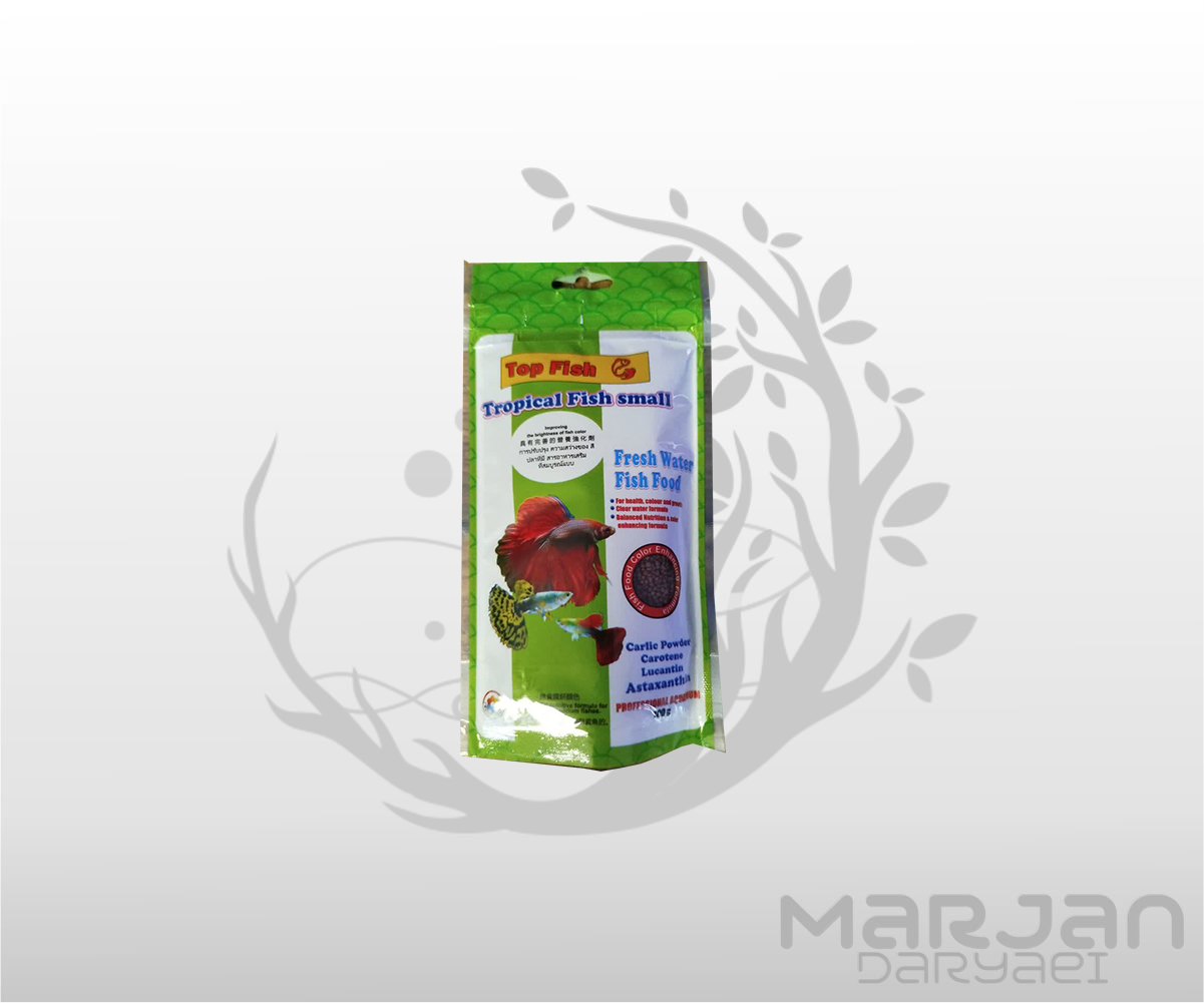 غذا ماهی پاکتی تاپ فیش اسمال تروپیکال دو رنگ