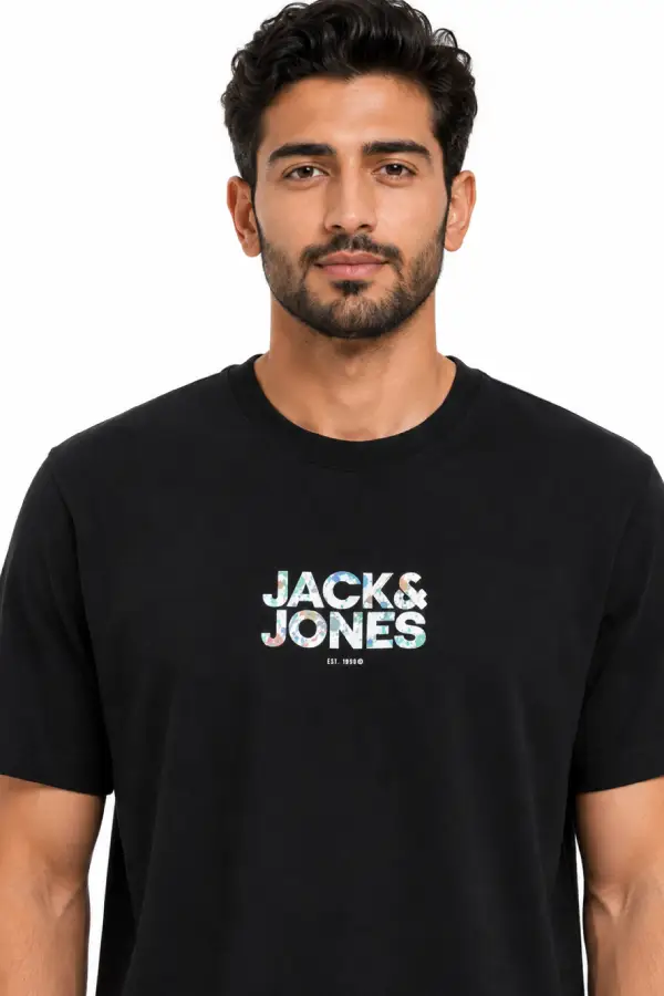 تیشرت مردانه یقه گرد Jack & Jones با مدل چاپی