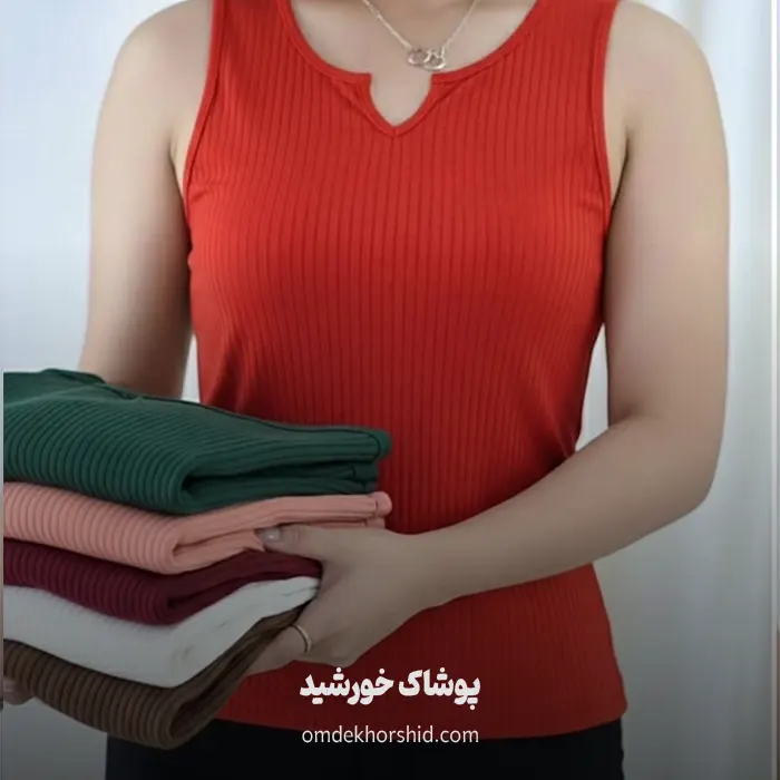 تاپ بلند یقه V