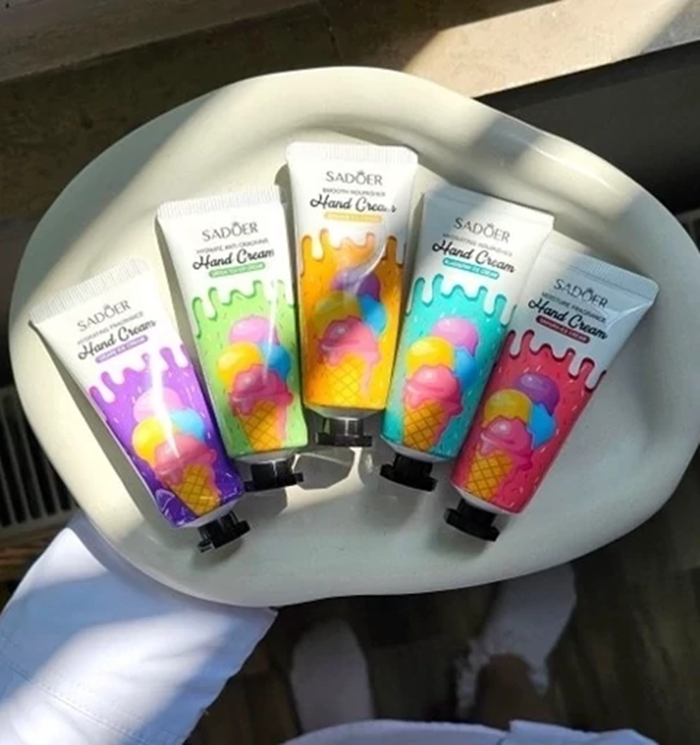 کرم دست ۵ تایی بستنی سادور باکس دار حجم 150 میلی لیتر اورجینال (Sadoer Ice-cream Hand Cream 150ml)
