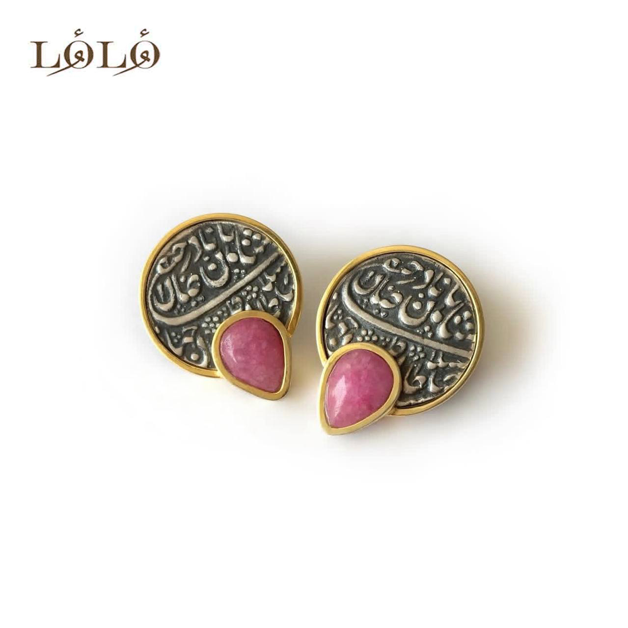 گوشواره سکه و روبی