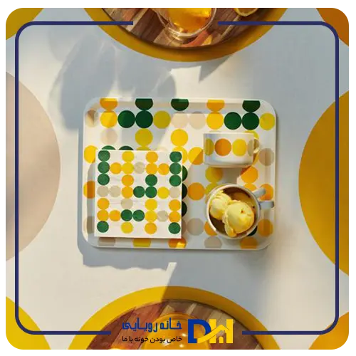 سینی طرحدار(سبز زرد) ایکیا RÖGGAN