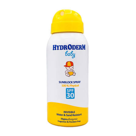 اسپری ضدآفتاب کودک هیدرودرم مدل SPF30 حجم 100 میل