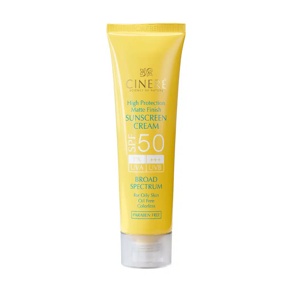 کرم ضد آفتاب بی رنگ سینره SPF50 مناسب پوست چرب و مختلط حجم 50 میلی لیتر