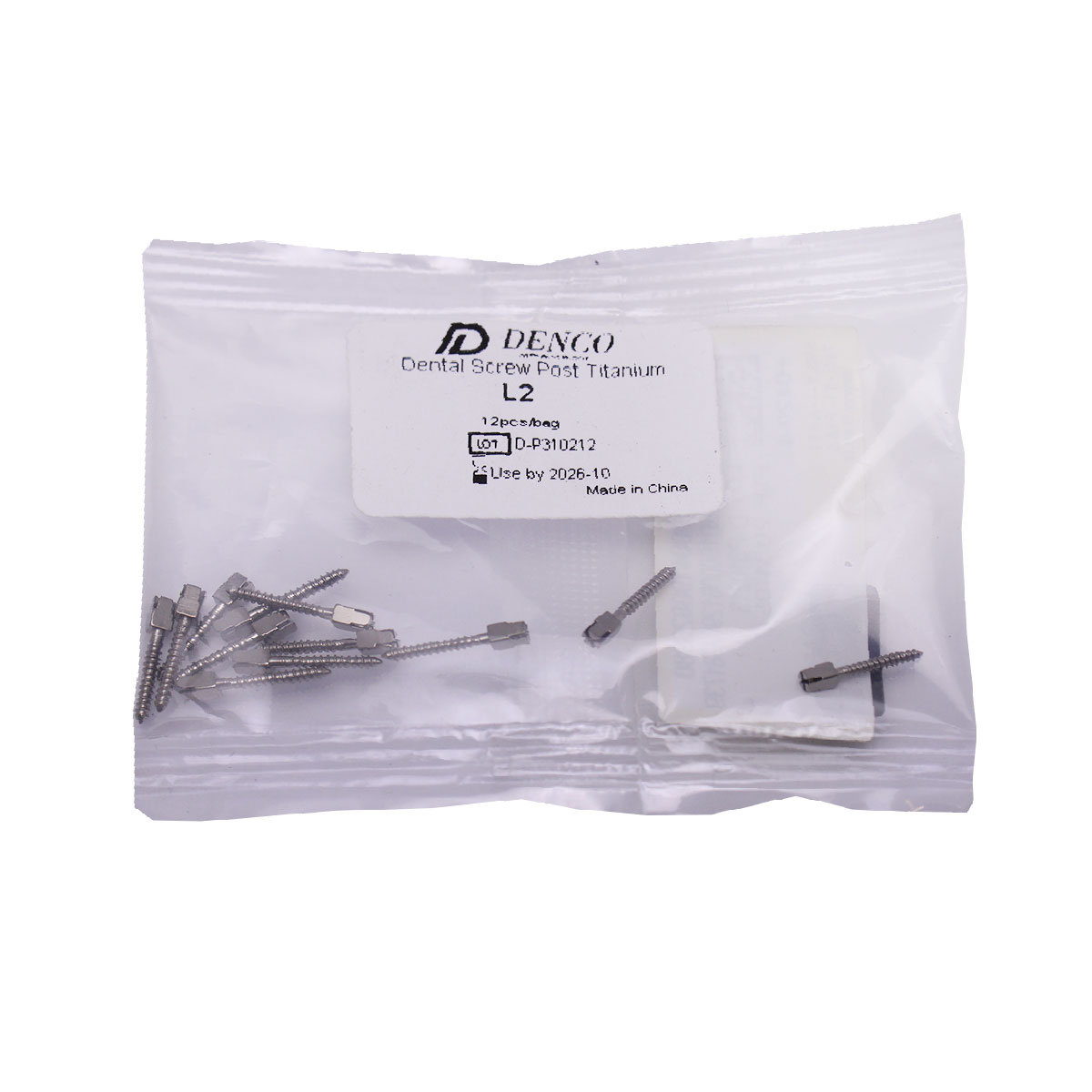 پین داخل کانال تیتانیومی 12 عددی Titanium Screw Posts