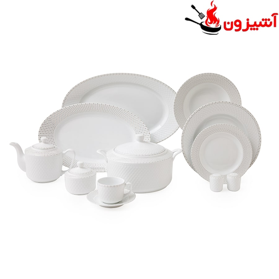 چینی زرین سرویس 102 پارچه 12 نفره طرح لیون