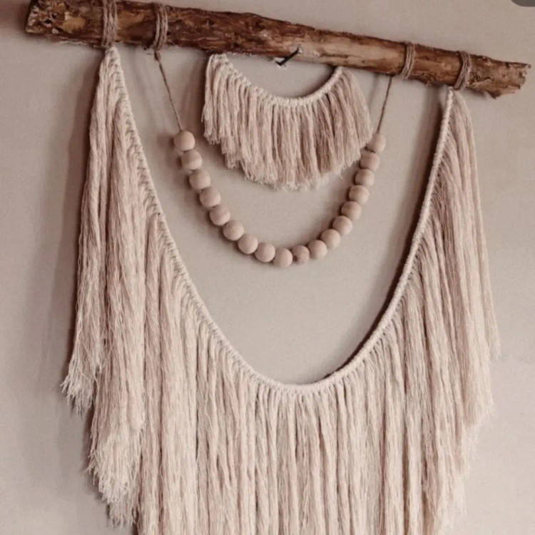 دیوارکوب مکرومه کد 194 برند گره چی و رنگ دلخواه