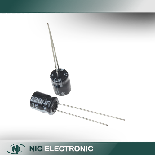 خازن الکترولیتی 220UF/16V-6.3X7-105C-BLACK