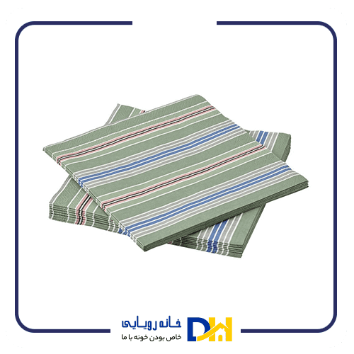 دستمال کاغذی سفره سبز راه راه ایکیا HAJMAL