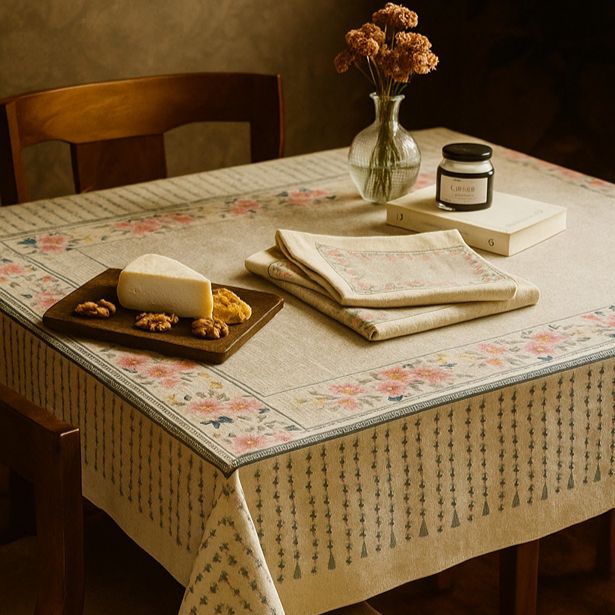 رومیزی و سفره ضدلک طرح عسلی