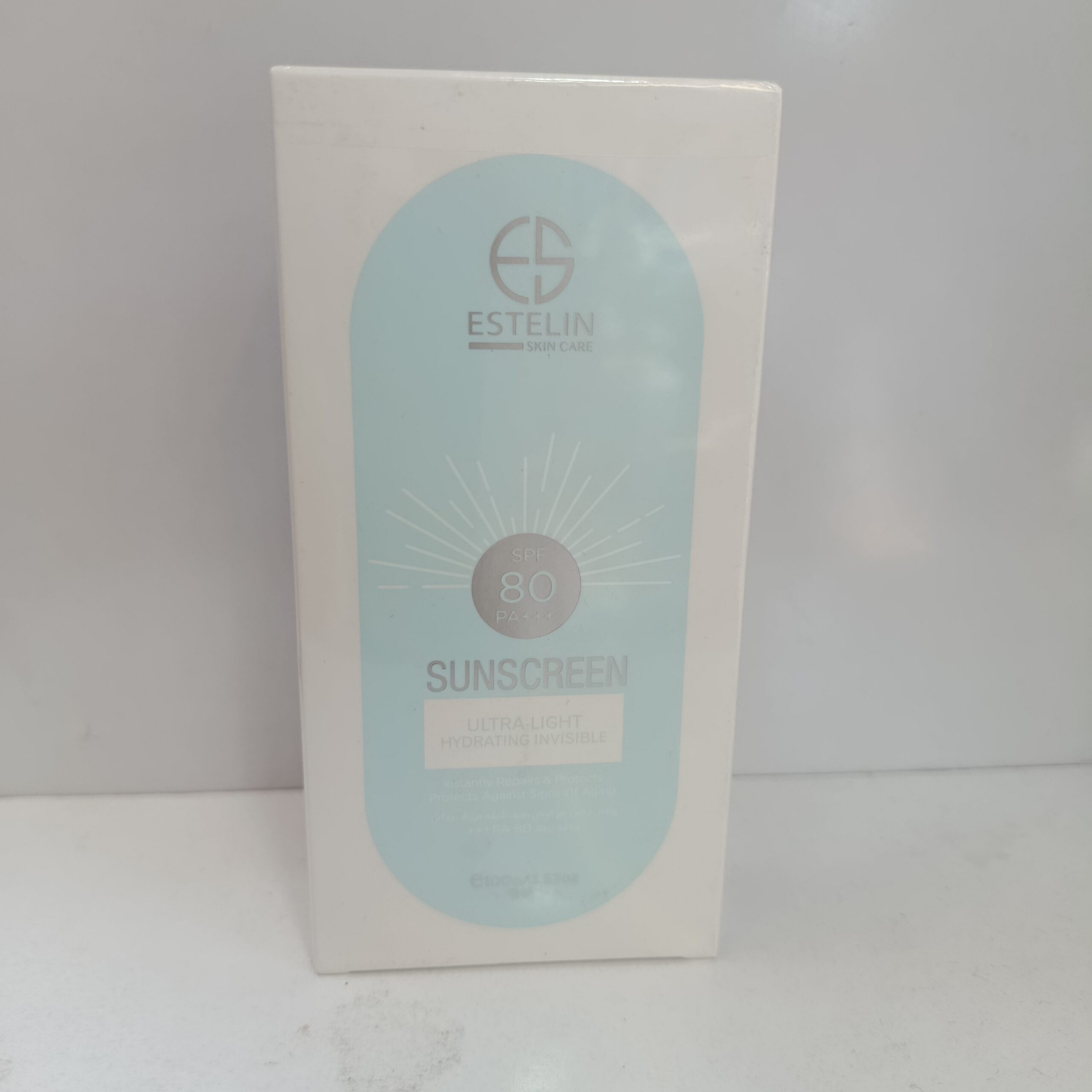 ضدآفتاب ESTELIN با SPF 80 و PA+++ سبک آبرسان بیرنگ
