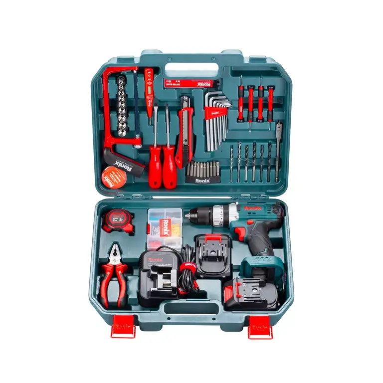ست ترکیبی دریل شارژی 20 ولت - 53 پارچه با ابزار دستی مدل: RS-8620 | رونیکس