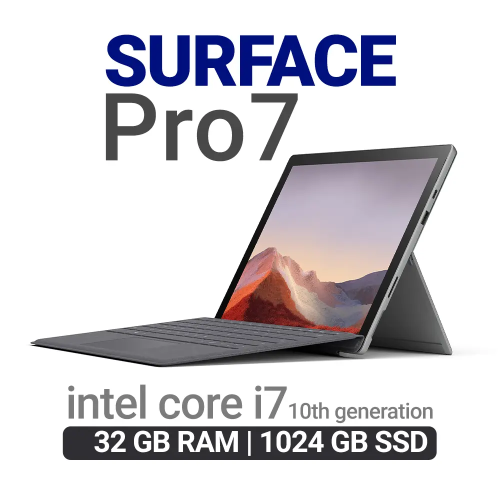 سرفیس استوک مایکروسافت Surface Pro 7-i7 رم 32 و هارد 1 ترابایت