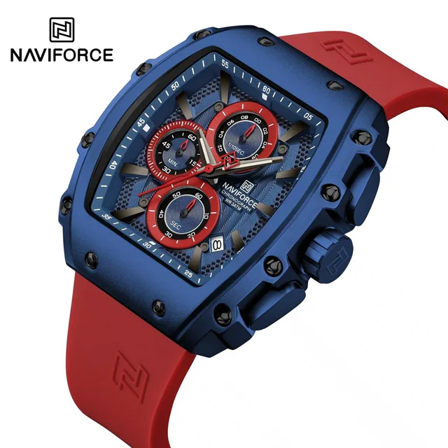 ساعت مچی کورنوگراف اورجینال برند نیویفورس nf8070 beber naviforce